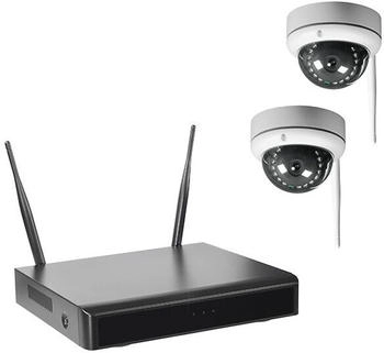 Indexa WLAN-Kamera-Set WR100 SET D2 mit 2 Funk-Kuppelkameras 4TB (26617)