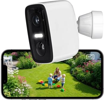 Rollei Security Cam 2K V2 wireless &Uuml;berwachungskamera f&uuml;r Au&szlig;en mit Bewegungserkennung Zwei-Wege-Audio IP65 wetterfest wei&szlig; (40374)