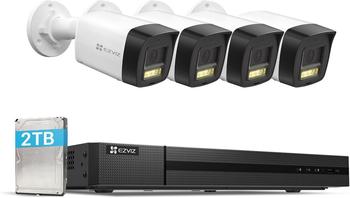 EZVIZ X5K+H3K(4K) POE NVR Kit Überwachungskamerasystem weiß/schwarz (370700002)