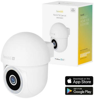 Hombli Pan & Tilt Cam Netzwerkkamera 4K wei&szlig; (HBPT-0209)