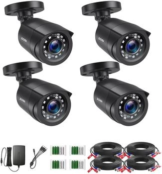 ZOSI 4X CCTV HD BulletSet Kabel und Netzteil TVI Ausgang (4AK-1062B-BS-EU)