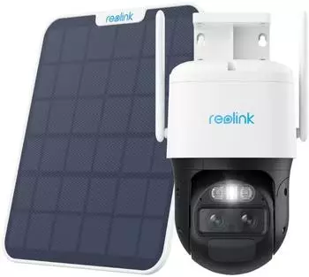reolink TrackMix + Solarpanel Batterie (Auto-Zoom und Tracking 5 GHz /2 4 GHz2K 4MP Weitwinkel & Tele)