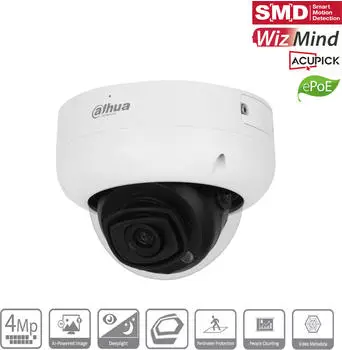 Dahua IPC-HDBW5442RP-ASE-0280B-S3 4MP IR Vandalismusgesch&uuml;tzte Dome WizMind (DH-IPC-HDBW5442R-ASE)