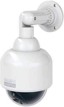Basi Attrappe blinkendem LED-Licht Dummy f&uuml;r den Innen- und gesch&uuml;tzten360&deg; Grad Halterung Wei&szlig; CCTV (1000-0302)