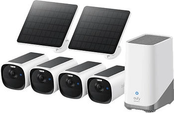 Eufy eufyCam E40 Starter-Set 4+1 - Kamera mit HomeBase 3 und 2x Solarpanel - Wei&szlig;