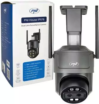 PNI Videobewachungskamera + WLAN PTZ Doppellinse 8MP 10x optischem Zoom (PNI-IP578)