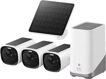 Eufy eufyCam E40 3-Cam Kit (HomeBase S380 and Weiss (E8144326)
