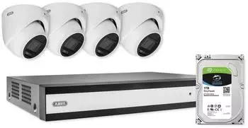 ABUS TVVR33843D 8-Kanal Hybrid Analog Komplettset Weiss