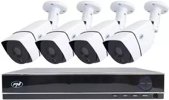 PNI Full HD-Videoüberwachungskit NVR und 4 AussenkamerasHouse PTZ1300 Mehrfarbig