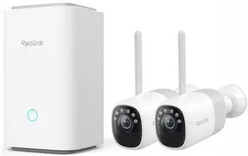 reolink Hub with 2x Altas 2K 4MP Battery Wi-Fi