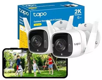 Tapo C310P2 2er-Pack Überwachungskamera Außen Verkabelt 2K KI-Erkennung IP66 (Tapo C310P2)