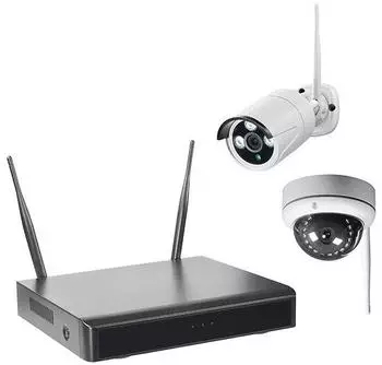 Indexa WR100 SET BD WLAN-NVR-Set mit 2 Funk-Au&szlig;enkameras, 2TB HDD (26613)