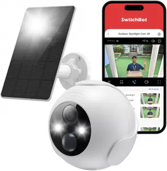 SwitchBot Wireless Security Camera Kit 2K Au&szlig;enkamera Solarpanel Farbnachtsicht (W4102000)