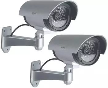 Elro CDB25S-2 Au&szlig;en Kamera-Attrappe mit LEDs, 2er-Pack (CDB25S-2)