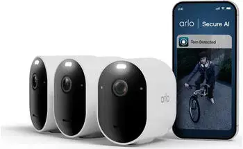 Arlo Pro 6 2K+ Überwachungskamera 3er-Set Weiß (VMC4370P-100EUS)