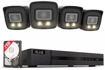 HiLook IK28P-460B PoE-&Uuml;berwachungsset 4x Bullet 6MP, NVR 8CH 4K, HDD 2TB (IK28P-460B)