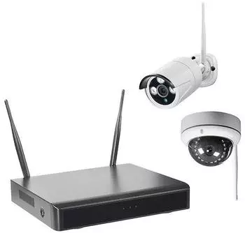 Indexa WR100 WLAN-NVR-Set mit 2 Funk-Au&szlig;enkameras, 4TB HDD (26618)