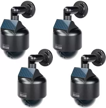 Basi KA 312 Solar-Kamera-Attrappe Dome, rotes Blinklicht, IP23, 4er-Set (KA 312)