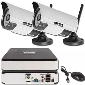 MT Vision Hsr 8200 Ip Funk&uuml;berwachungssystem mit 2 IR Kameras IP66
