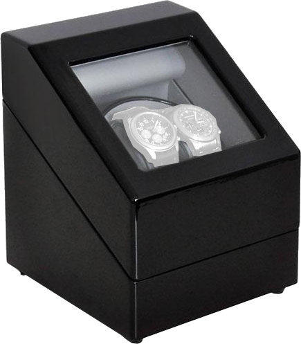 Klarstein Schaukasten Vitrine 2 Uhren Watch Winder black (10000163)