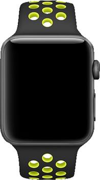 Apple Nike Sportarmband für Apple Watch 42 mm black/volt