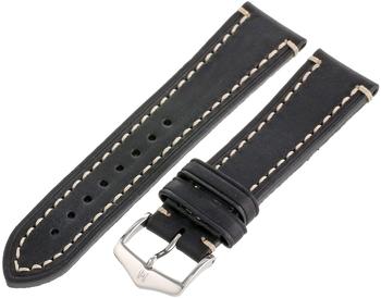 Hirsch Uhrenarmband Liberty L schwarz 22mm