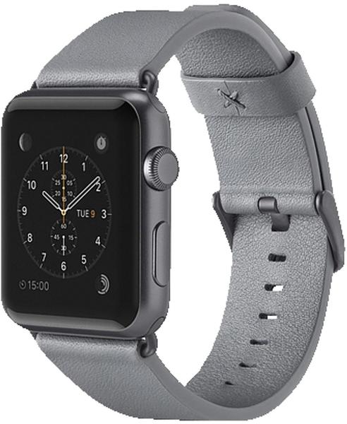 Belkin klassisches Lederarmband für Apple Watch 38 mm grau