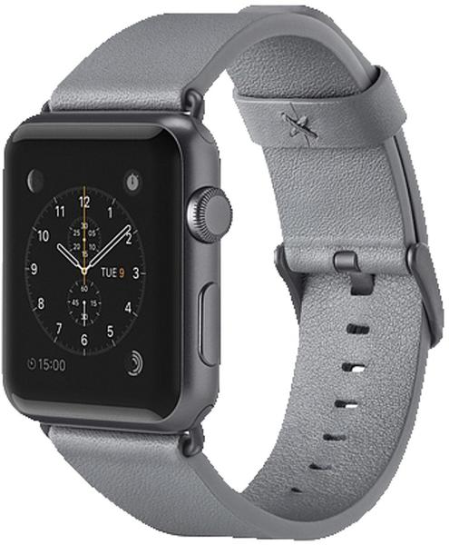 Belkin klassisches Lederarmband für Apple Watch 42 mm grau