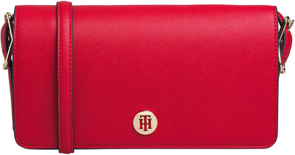 Tommy Hilfiger Monogram Plaque Flap Crossover (AW0AW07943) barbados cherry