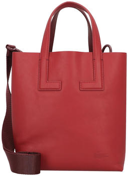 Lacoste Duo Leather Tote Bag scarlet