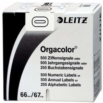 Leitz Ziffernsignal Orgacolor 66001000 weiß 500 St./Pack.