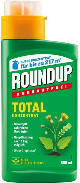 Roundup TOTAL Konzentrat Unkrautfrei 500 ml (32830) Erfahrungen auf