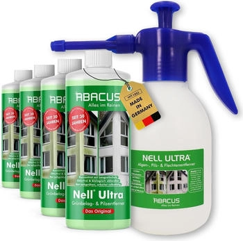 Abacus Nell Ultra Gr&uuml;nbelagentferner & Algenentferner 4x 1000 ml mit Spr&uuml;hflasche