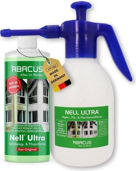 Abacus Nell Ultra Grünbelagentferner & Algenentferner 1000 ml mit Sprühflasche