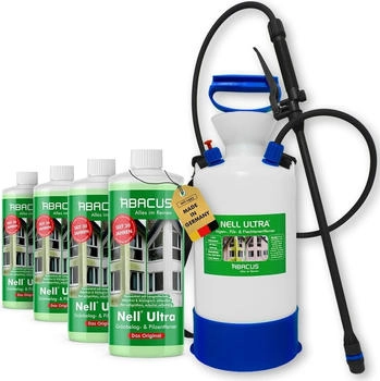 Abacus Nell Ultra Grünbelagentferner & Algenentferner 4x 1000 ml mit Sprühgerät