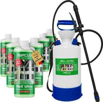 Abacus Nell Ultra Grünbelagentferner & Algenentferner 6x 1000 ml mit Sprühgerät