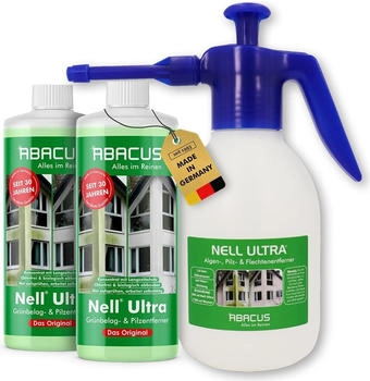 Abacus Nell Ultra Grünbelagentferner & Algenentferner 2x 1000 ml mit Sprühflasche