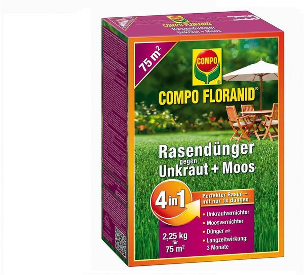 COMPO GmbH COMPO Floranid gegen Unkraut+Moos 4in1 9 kg Test TOP Angebote ab  63,99 € (September 2023)