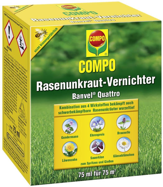 COMPO Rasen-Unkrautvernichter Banvel quattro 75ml Test TOP Angebote ab 8,59  € (Januar 2023)