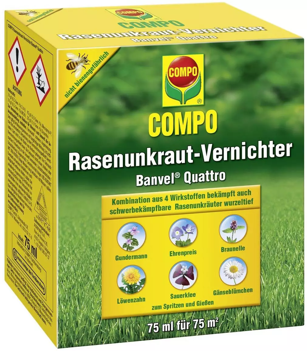 COMPO Rasen-Unkrautvernichter Banvel quattro 75ml Rasen-Unkrautvernichter