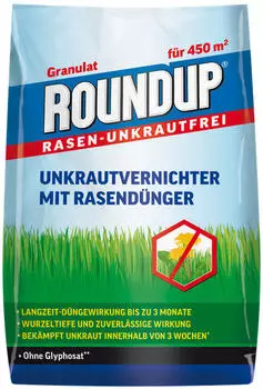 Roundup Rasen-Unkrautfrei mit Rasend&uuml;nger 9kg f&uuml;r 450 m&sup2;