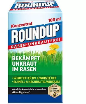 Roundup Rasen-Unkrautfrei Konzentrat 100ml f&uuml;r 66m&sup2;