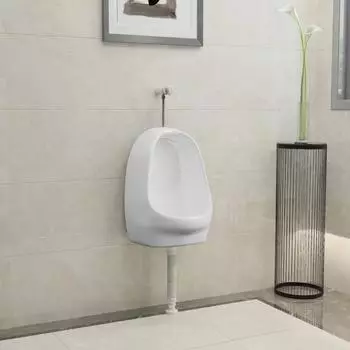 vidaXL Wand-Urinal mit Sp&uuml;lventil, Wei&szlig;e Keramik (143986)