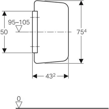 Geberit Urinaltrennwand Glas anthrazit/aluminium geb&uuml;rstet (115211CD1)