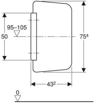 Geberit Urinaltrennwand Glas umbra/aluminium geb&uuml;rstet (115211TF1)