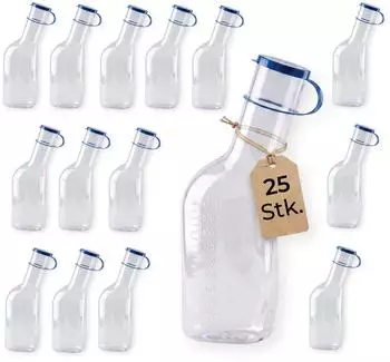 Medi-Inn Urinflasche PC f&uuml;r M&auml;nner, glasklar, 1000ml, 25 St&uuml;ck