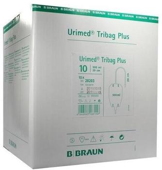 B. Braun Urimed Tribag Plus Urin Beinbtl.500 ml 20 cm Ster. (10 Stk.)
