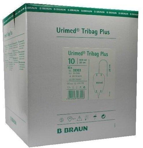 B. Braun Urimed Tribag Plus Urin Beinbtl.800 ml 20 cm Ster. (10 Stk.)