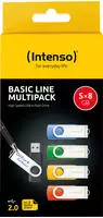 Intenso Basic Line 5X 8GB USB Stick Set - High Speed 2.0 Speichersticks