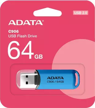 ADATA C906 USB-Stick 64GB blau (AC906-64G-RWB)